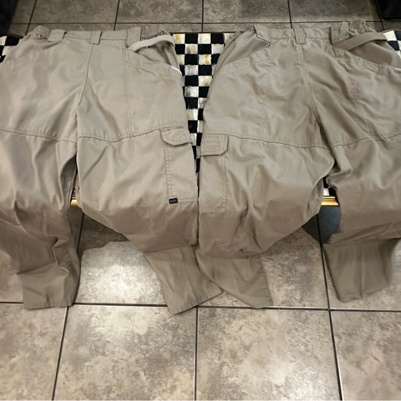 5.11 PANTS TACTICAL KHAKI COTTON CANVAS (2)Pant SET 34x32 - Picture 2 of 7